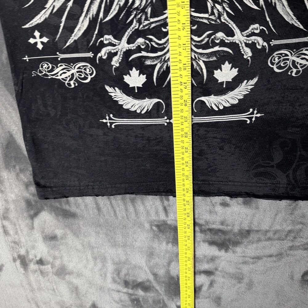 Vintage Y2K Affliction Georges St-Pierre Eagle Tribal Wings Black Size Large - Picture 4 of 7